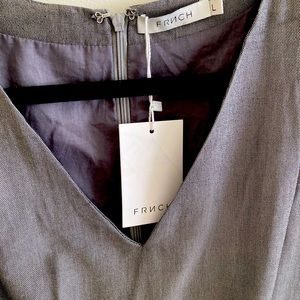 FRNCH grey v neck jumpsuit size L NWT